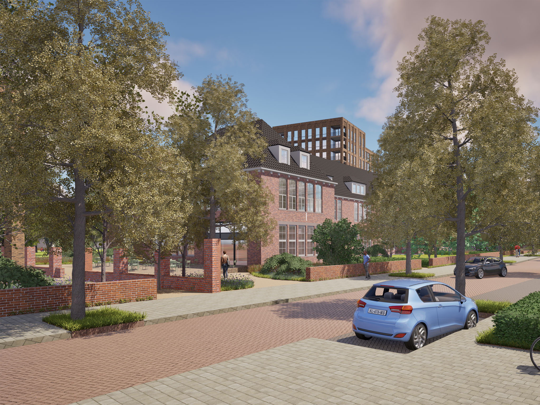 Nieuwbouw Fraterspark Monument Zomer Blok B